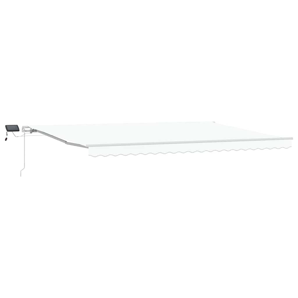 Tenda Retrattile Bianco 500 Ã— 350 cm Tessuto e acciaio
