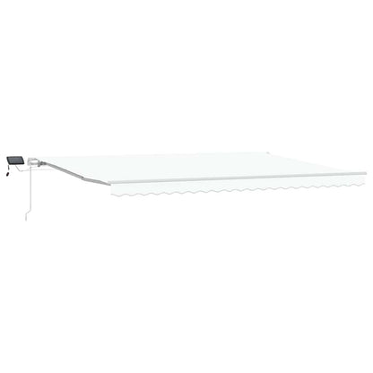 Tenda Retrattile Bianco 500 Ã— 350 cm Tessuto e acciaio