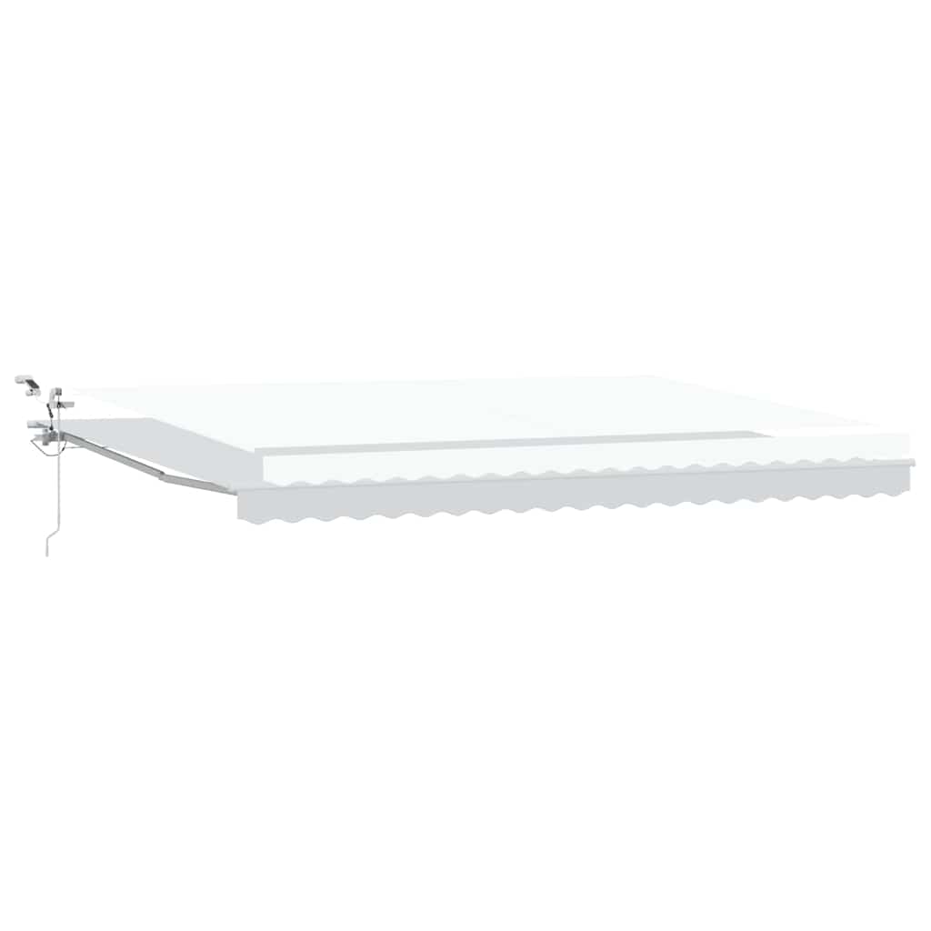 Tenda Retrattile Bianco 500 Ã— 350 cm Poliestere e Metallo