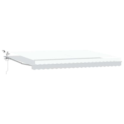 Tenda Retrattile Bianco 500 Ã— 350 cm Poliestere e Metallo