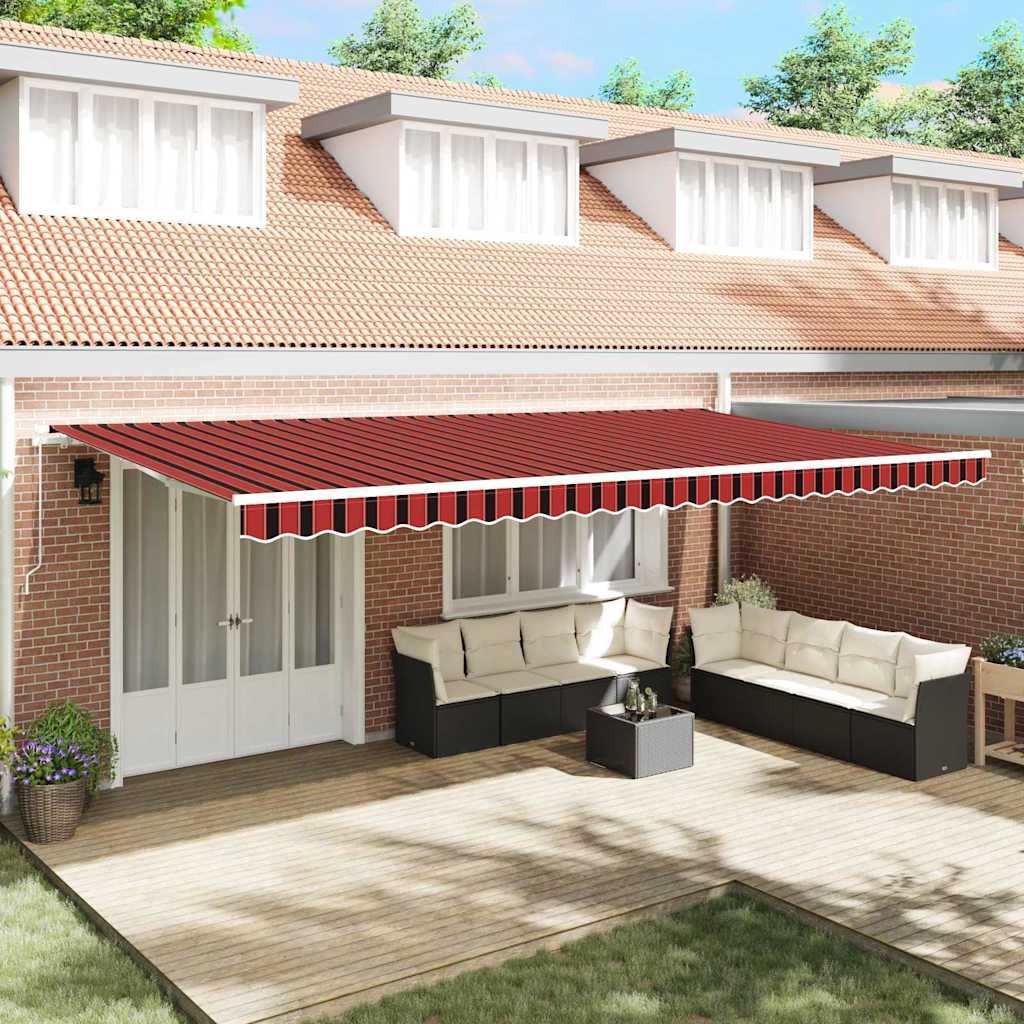 Tenda Retrattile Arancione e Marrone 600 Ãƒâ€” 300 cm