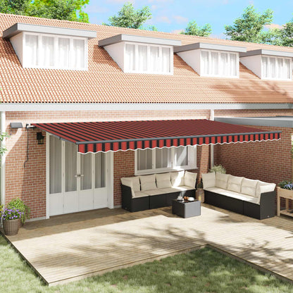 Tenda Retrattile arancione e marrone 600 Ãƒâ€”300 cm Tessuto
