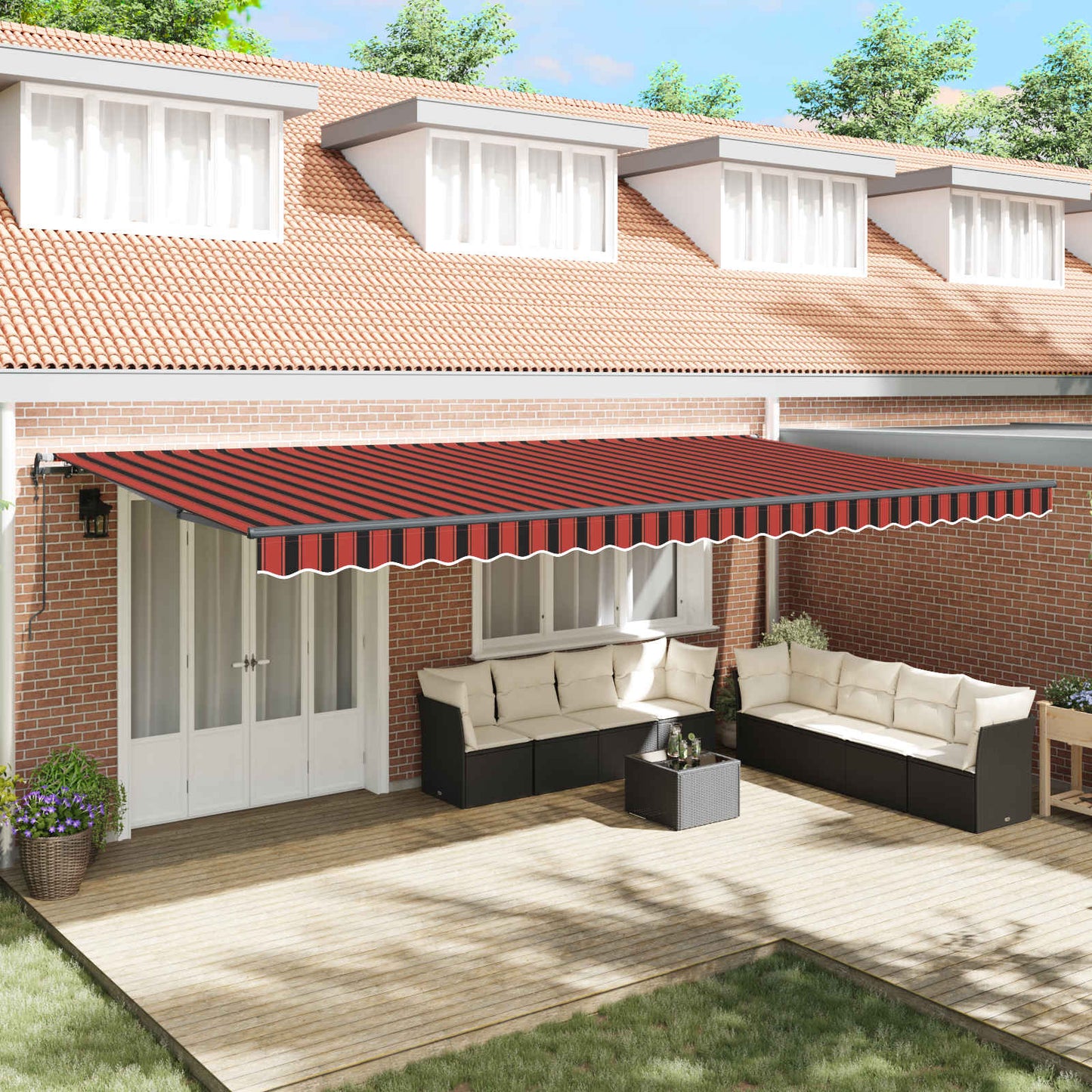 Tenda Retrattile Arancione e Marrone 600 Ãƒâ€” 300 cm