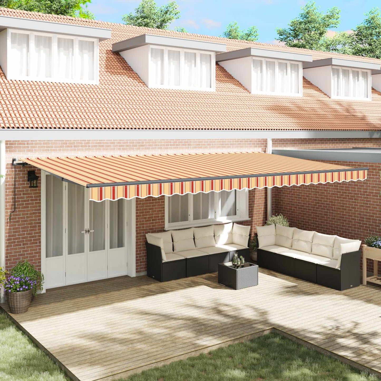 Tenda Retrattile Giallo e Arancione 600 Ãƒâ€” 300 cm