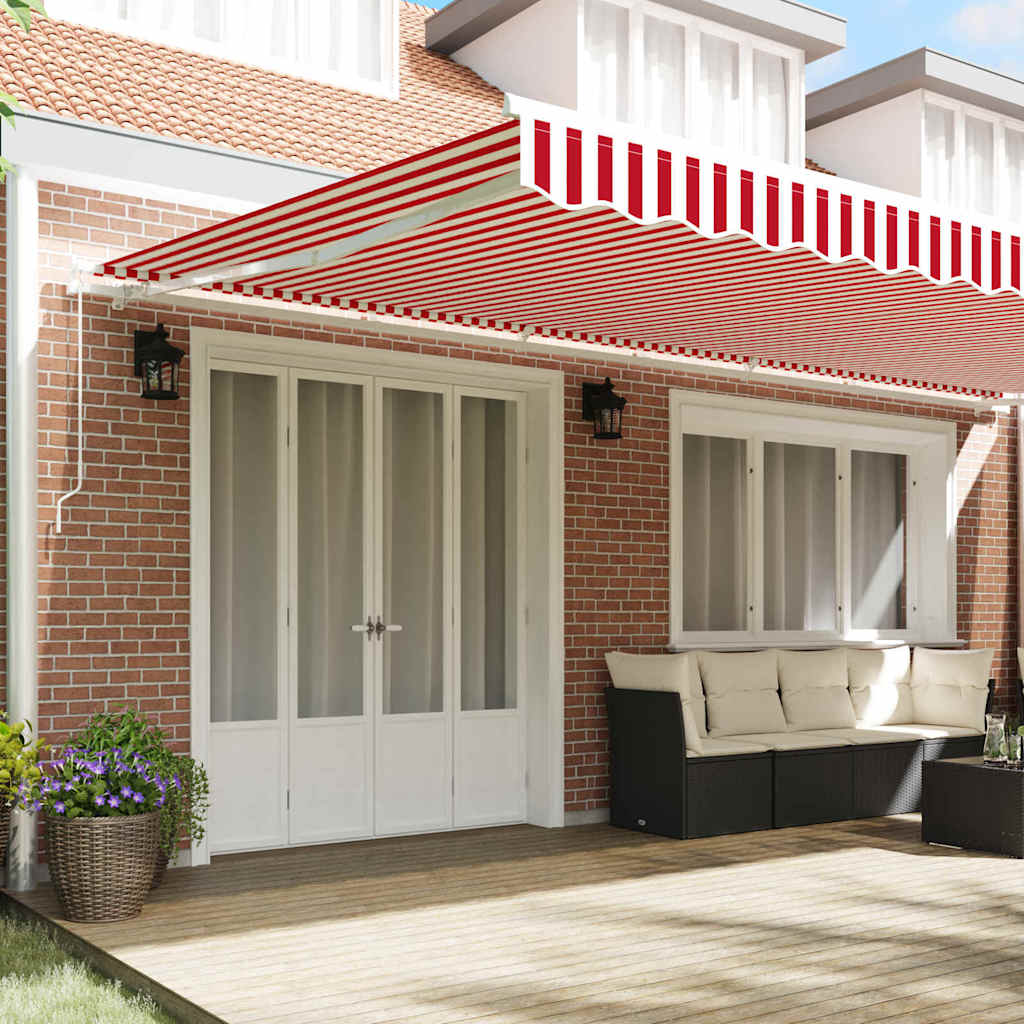 Tenda Retrattile Rosso e Bianco 600 Ãƒâ€” 300 cm