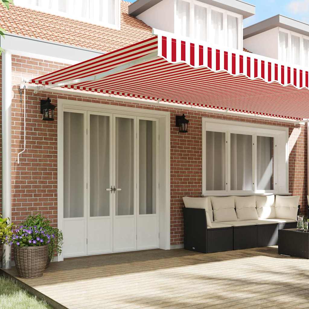 Tettuccio Elettrico Retrattile Rosso e Bianco 600 ÃƒÆ’Ã¢â‚¬â€ 300 cm