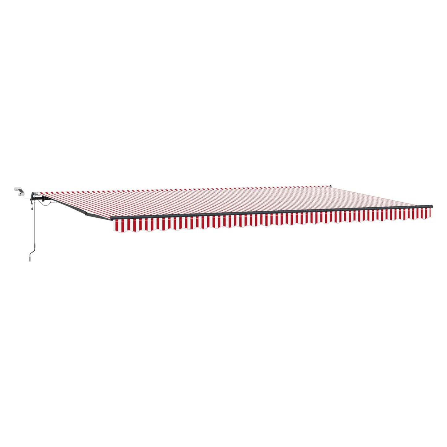 Tessuto per Tenda con Rosso e Bianco 600 Ãƒâ€” 300 cm Poliestere