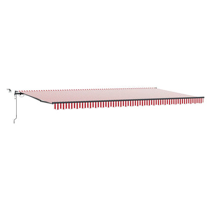 Tessuto per Tenda con Rosso e Bianco 600 Ãƒâ€” 300 cm Poliestere