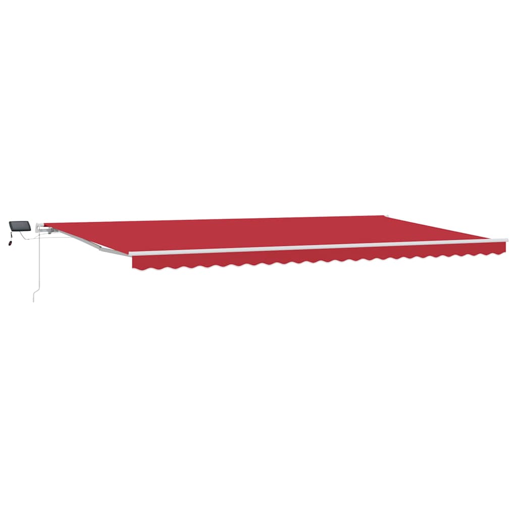 Tenda Retrattile Rosso 600 × 300 cm Tessuto e acciaio