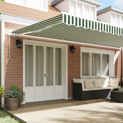 Tenda Retrattile Verde e Bianco 600 Ãƒâ€” 300 cm