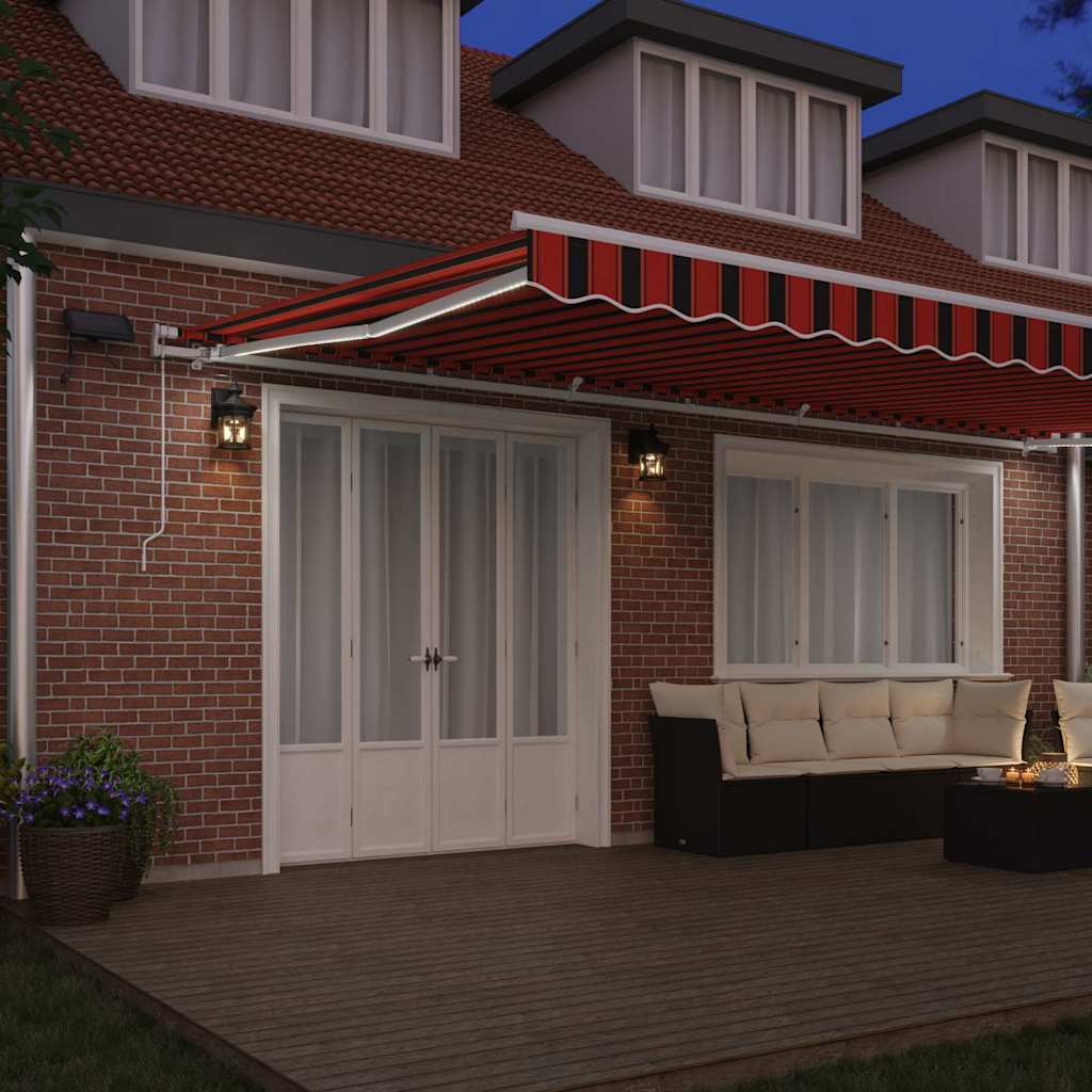 Tenda Retrattile Arancione e Marrone 600 ÃƒÆ’Ã¢â‚¬â€ 350 cm