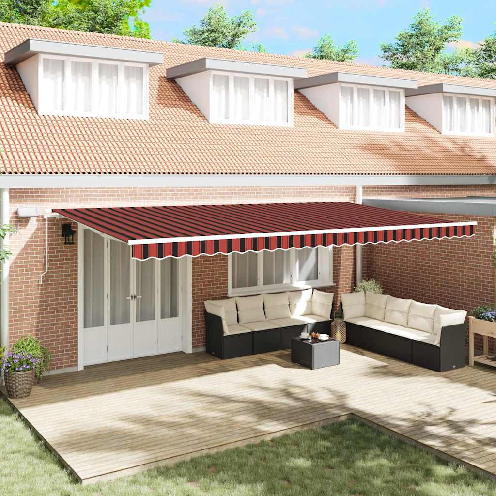Tenda Retrattile Arancione e Marrone 600 ÃƒÆ’Ã¢â‚¬â€ 350 cm