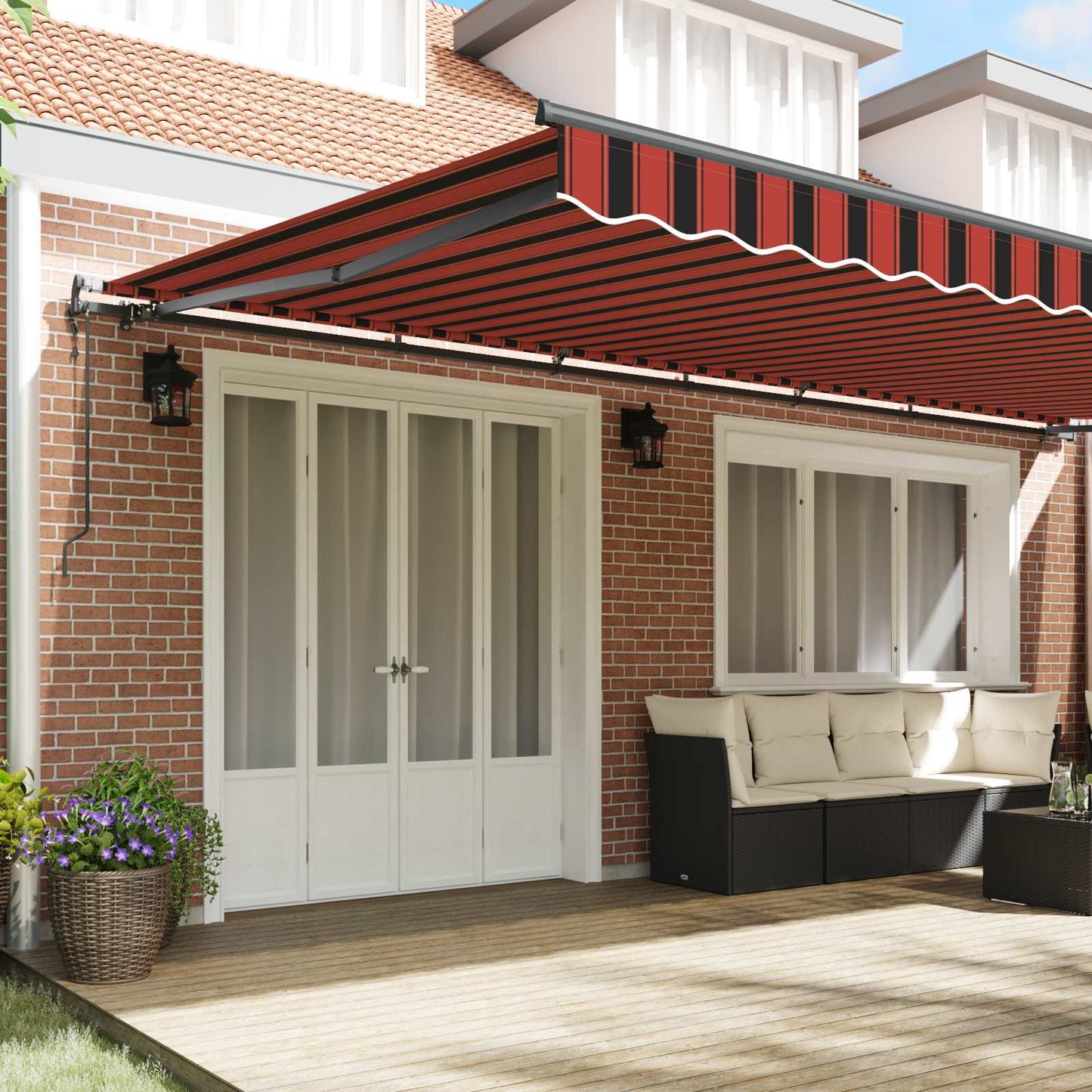 Tenda Retrattile Arancione e Marrone 600 ÃƒÆ’Ã¢â‚¬â€ 350 cm