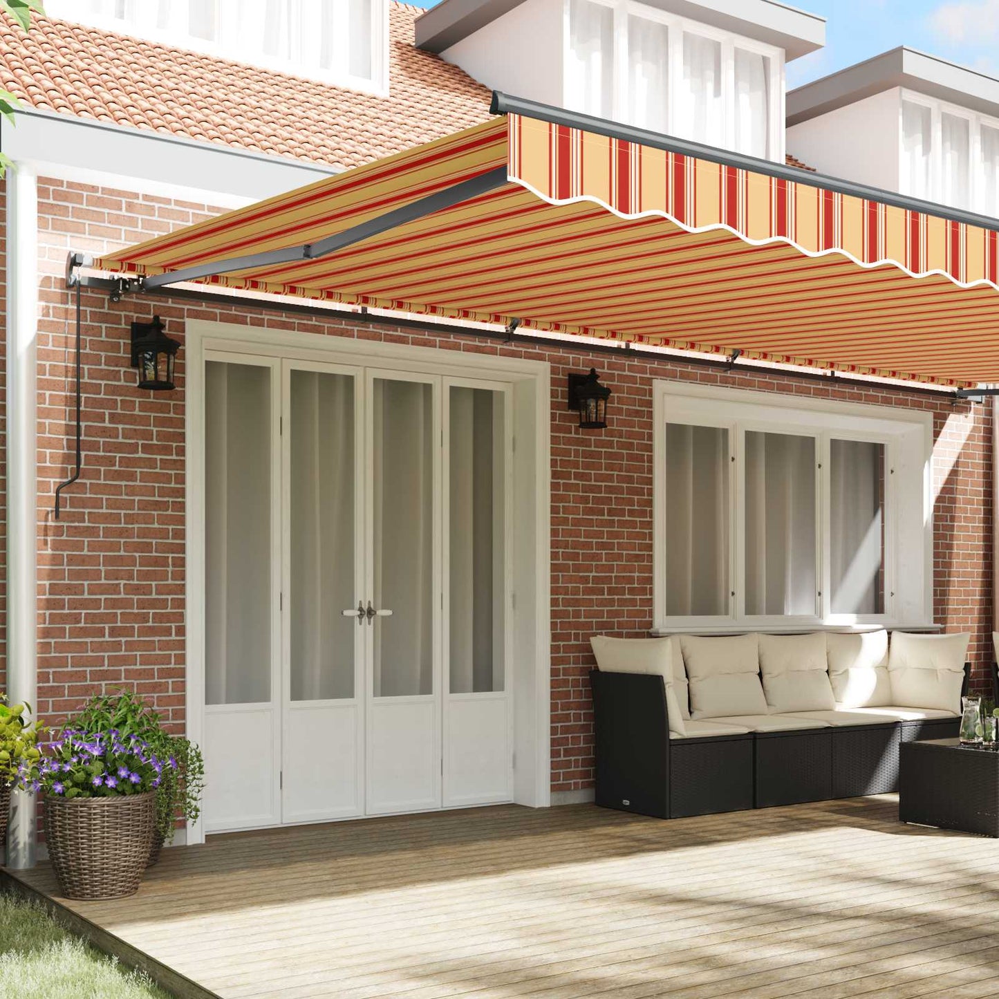 Tenda Retrattile Giallo e Arancione 600 × 350 cm
