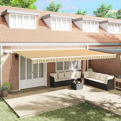 Tenda Retrattile Multicolore 600 Ã— 350 cm Tessuto e acciaio