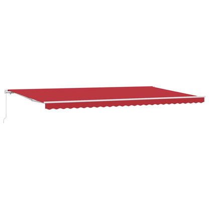 Tenda Retrattile Rosso 600 × 350 cm Poliestere e Alluminio