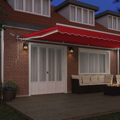 Tenda Retrattile Rosso 600 × 350 cm Poliestere e Metallo