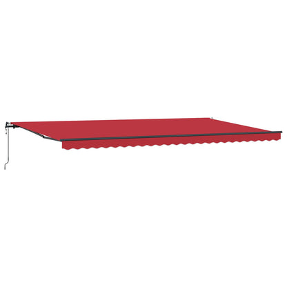 Tenda Retrattile Rosso 600 × 350 cm Tessuto e Alluminio