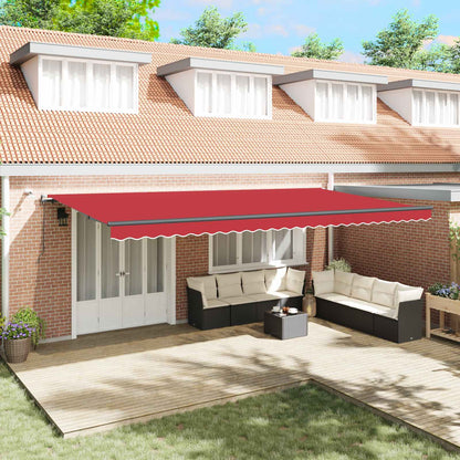 Tessuto per Tenda con Rosso 600 × 350 cm Poliestere