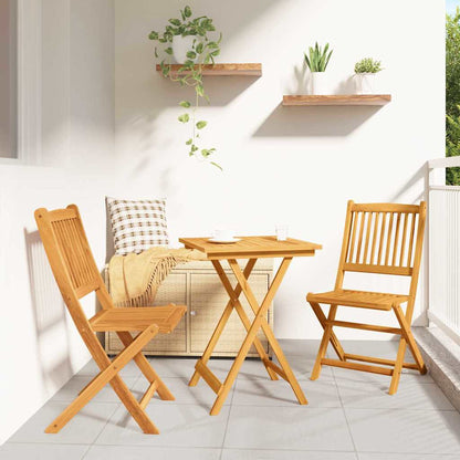 Set Bistro da Giardino 3 pcs Marrone Legno di Acacia Massello