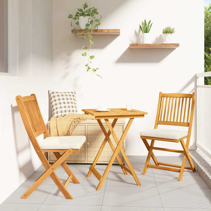 Set Bistro da Giardino 3 pcs Marrone Legno di Acacia Massello