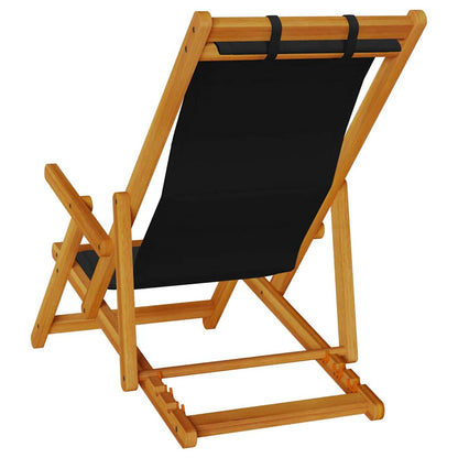 Sedia da spiaggia 2 pcs Marrone x Legno massello di acacia