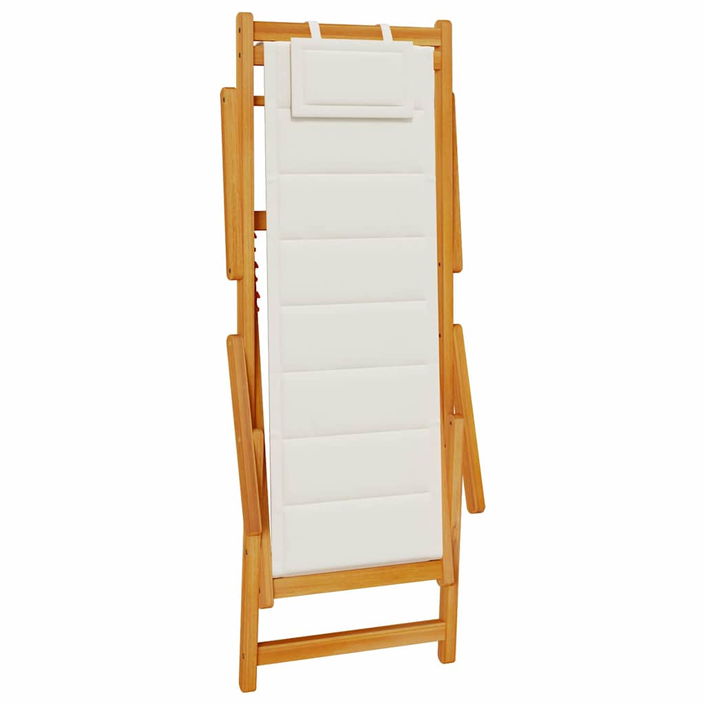 Sedia da spiaggia 2 pcs Marrone x Legno massello di acacia