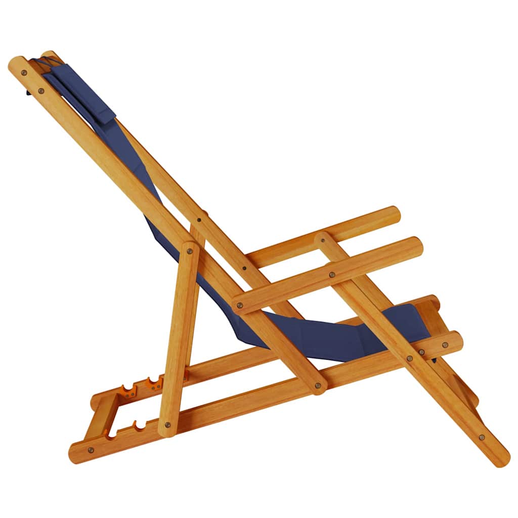 Sedia da spiaggia 2 pcs Marrone x Legno massello di acacia