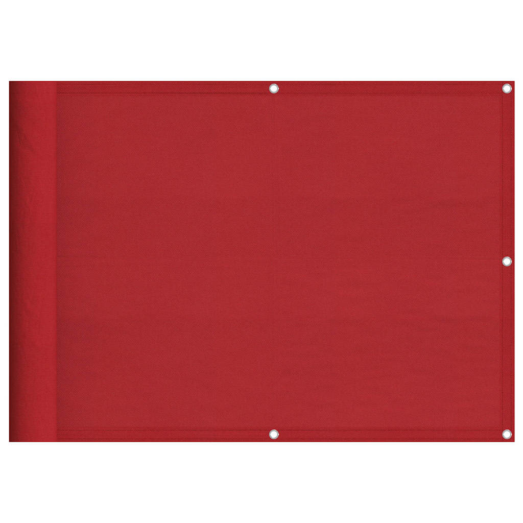 Paravento da Balcone Rosso 75x700 cm 100% Poliestere Oxford