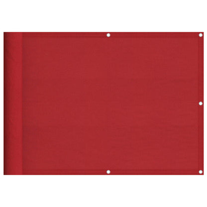 Paravento da Balcone Rosso 75x700 cm 100% Poliestere Oxford