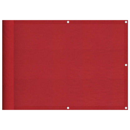 Paravento da Balcone Rosso 75x800 cm 100% Poliestere Oxford