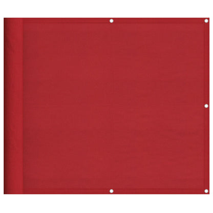 Paravento da Balcone Rosso 90x800 cm 100% Poliestere Oxford