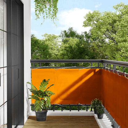 Paravento da Balcone Arancione 75x700 cm 100% Poliestere Oxford