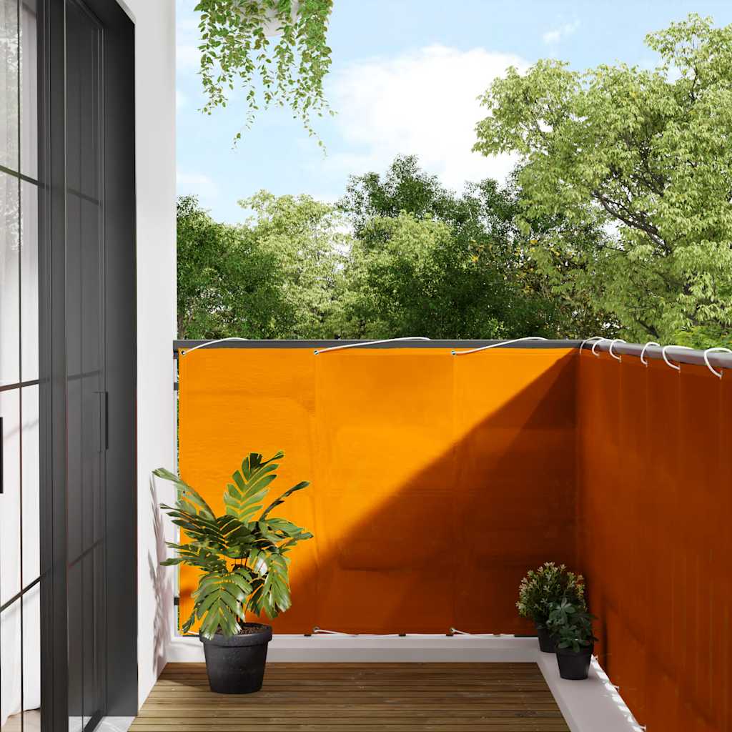 Paravento Balcone Arancione 120x1000 cm 100% Poliestere Oxford