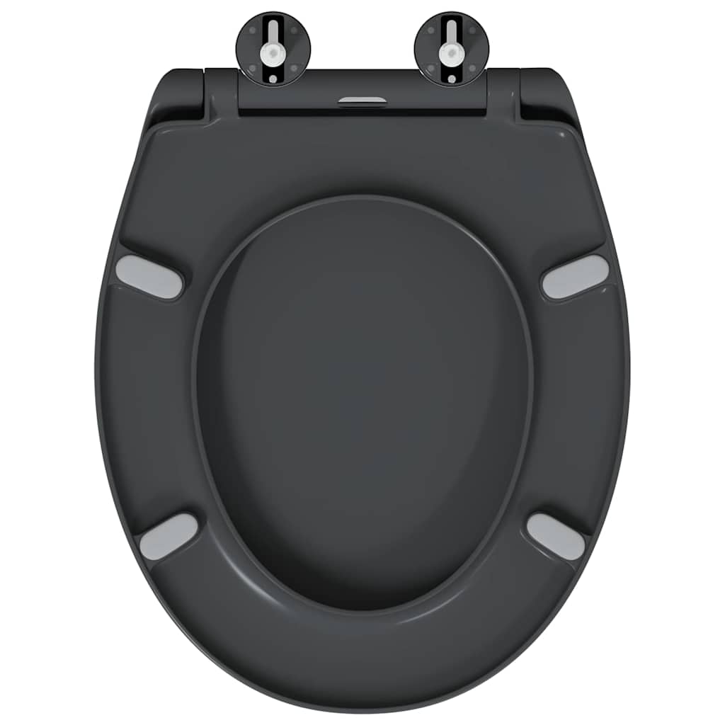 Sedile del WC Antracite 47 x 37 x 4 cm Duroplast