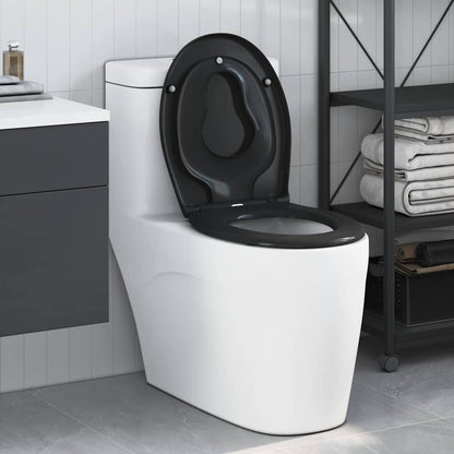 Sedile del WC Nero 47 x 37 x 4 cm Duroplast