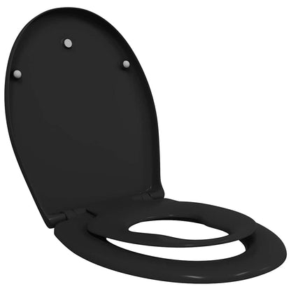 Sedile del WC Nero 47 x 37 x 4 cm Duroplast