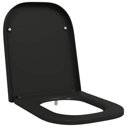 Sedile del WC Nero 47,5 x 35 x 3,6 cm Duroplast