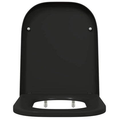 Sedile del WC Nero 47,5 x 35 x 3,6 cm Duroplast