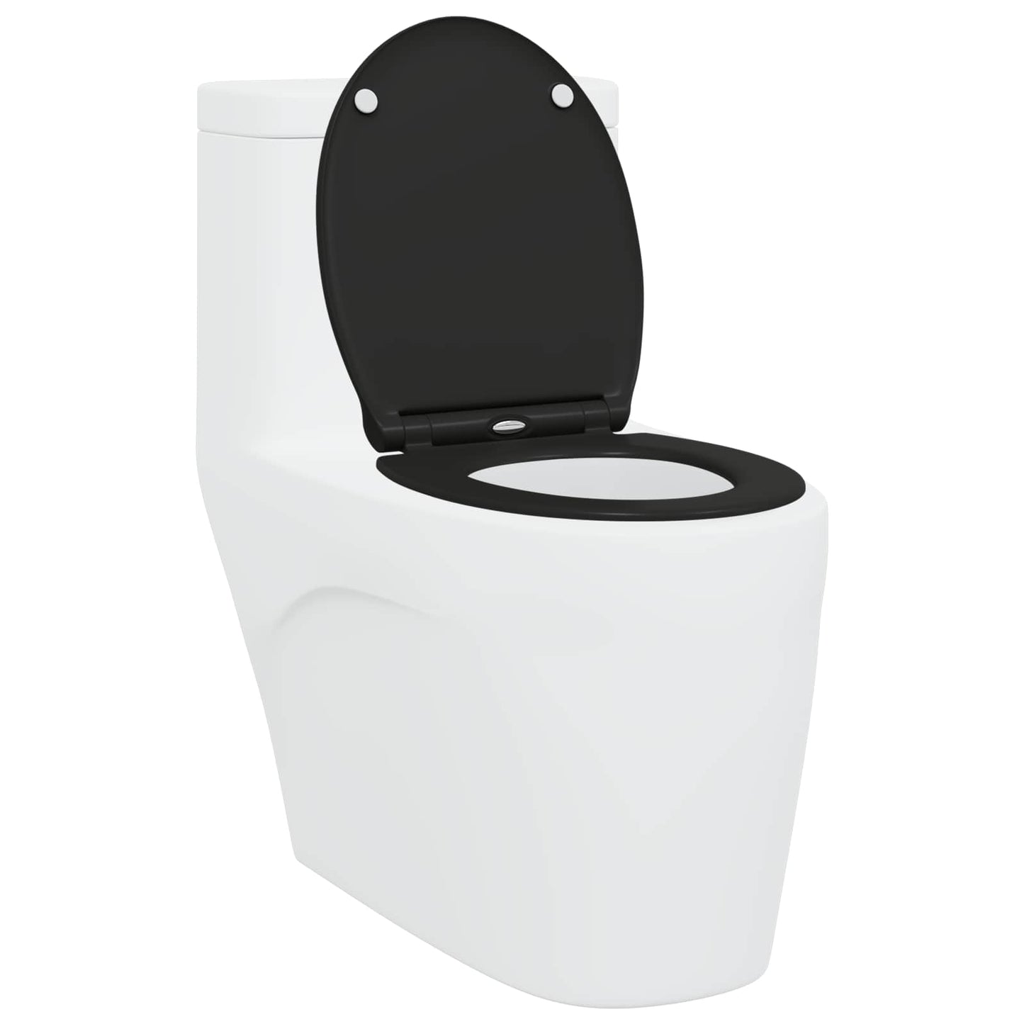 Sedile del WC Nero 47 x 37,5 x 3,8 cm Duroplast