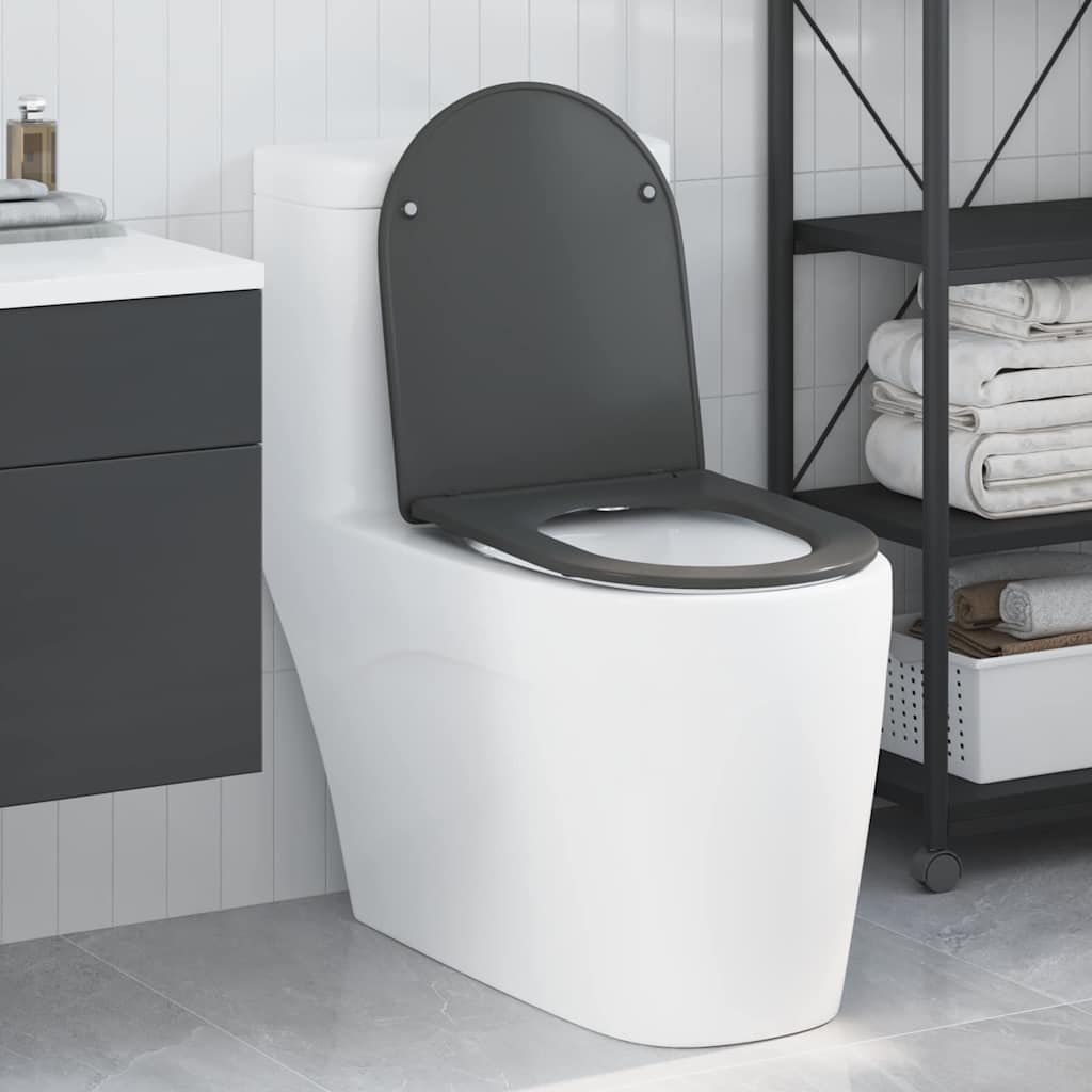 Sedile del WC Antracite 47 x 36 x 3,4 cm Duroplast