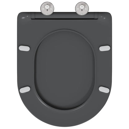 Sedile del WC Antracite 47 x 36 x 3,4 cm Duroplast