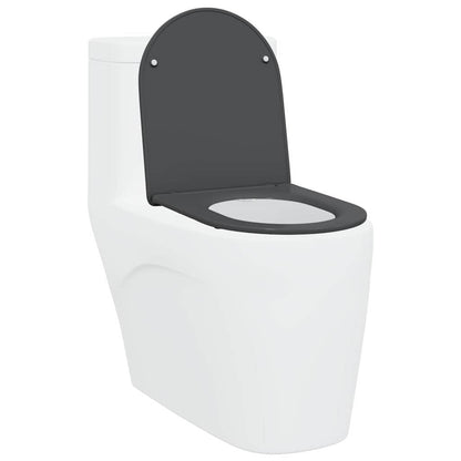 Sedile del WC Antracite 47 x 36 x 3,4 cm Duroplast