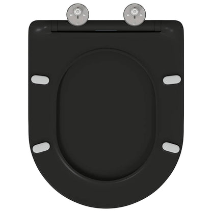 Sedile del WC Nero 47 x 36 x 3,4 cm Duroplast