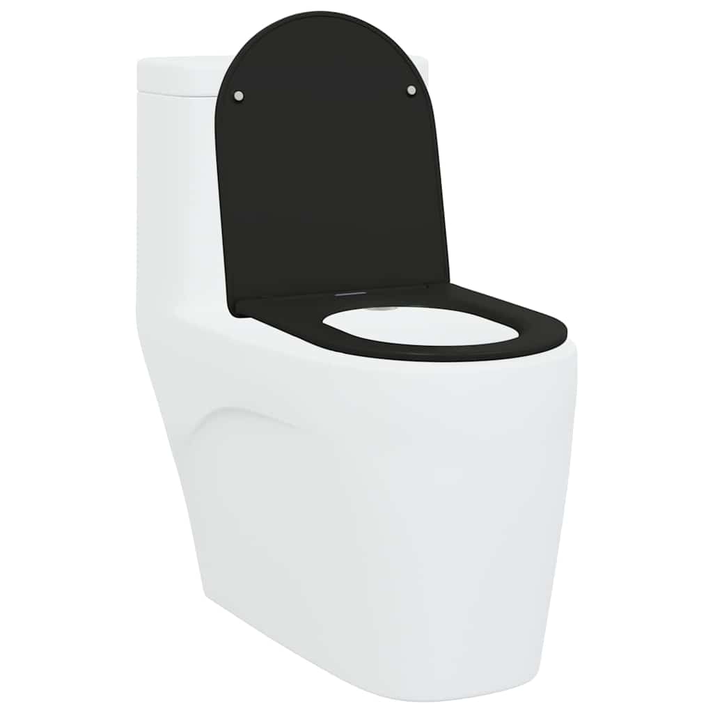 Sedile del WC Nero 47 x 36 x 3,4 cm Duroplast