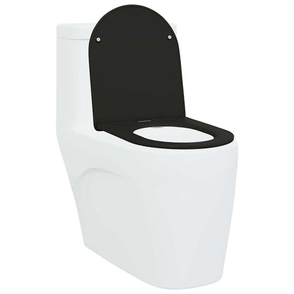 Sedile del WC Nero 47 x 36 x 3,4 cm Duroplast
