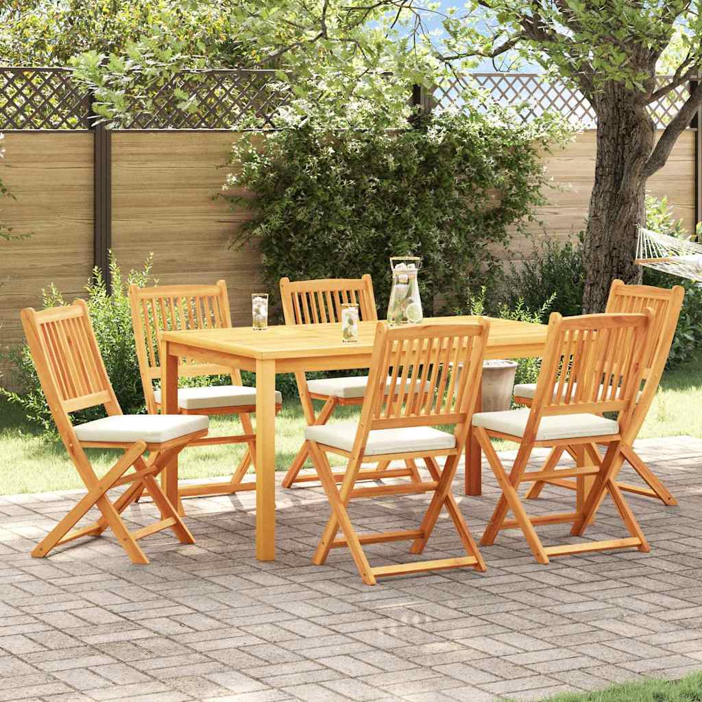 Sedia pieghevole con cuscino 6 pcs Bianco 49 x 57.5 x 92cm
