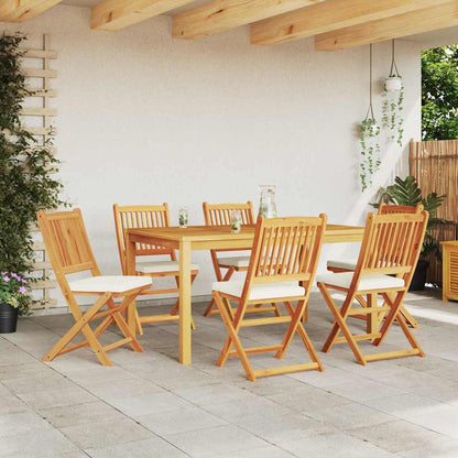 Sedia pieghevole con cuscino 6 pcs Bianco 49 x 57.5 x 92cm