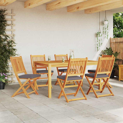 Sedia pieghevole con cuscino 6 pcs Grigio 49 x 57.5 x 92cm