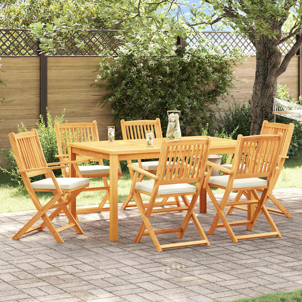 Sedia pieghevole con cuscino 6 pcs Bianco 49 x 57.5 x 92cm